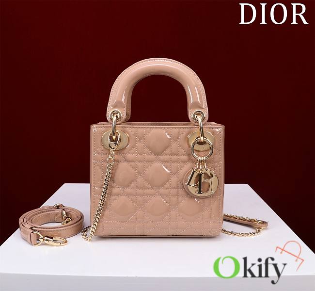 Okify Dior Lady three-grid in beige 17x15x7cm - 1