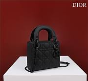 Okify Dior Lady three-grid in full of black frosting 17x15x7cm - 5