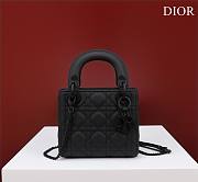 Okify Dior Lady three-grid in full of black frosting 17x15x7cm - 2