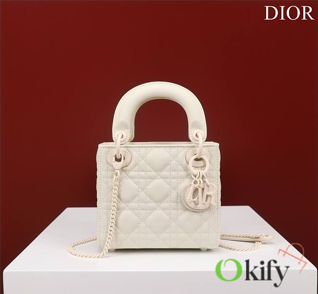 Okify Dior Lady three-grid in white frosting 17x15x7cm - 1