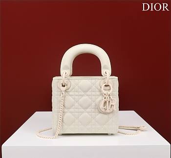 Okify Dior Lady three-grid in white frosting 17x15x7cm