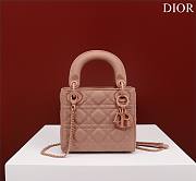 Okify Dior Lady three-grid in pink frosting 17x15x7cm - 1