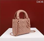 Okify Dior Lady three-grid in pink frosting 17x15x7cm - 5