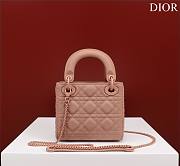 Okify Dior Lady three-grid in pink frosting 17x15x7cm - 3