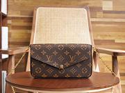 Okify Louis Vuitton Felicie Pochette Brown Monogram 21x12x3cm M81896 - 1