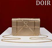 Okify Dior Gold Diorama Wallet on Chain 19x4.5x12.5cm  - 4