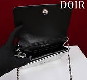 Okify Dior Silver Diorama Wallet on Chain 19x4.5x12.5cm  - 5