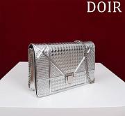 Okify Dior Silver Diorama Wallet on Chain 19x4.5x12.5cm  - 3