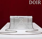 Okify Dior Silver Diorama Wallet on Chain 19x4.5x12.5cm  - 4