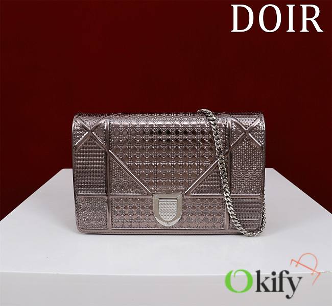 Okify Dior Light Pink Diorama Wallet on Chain 19x4.5x12.5cm  - 1