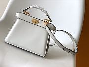 Okify Fendi Small Peekabo ISeeU White Leather Bag 20x11x15.5cm - 1