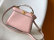 Okify Fendi Small Peekabo ISeeU Pink Leather Bag 20x11x15.5cm - 1