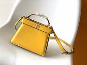 Okify Fendi Small Peekabo ISeeU Yellow Leather Bag 20x11x15.5cm - 1