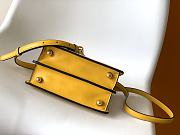 Okify Fendi Small Peekabo ISeeU Yellow Leather Bag 20x11x15.5cm - 3