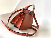 Okify Fendi Small Peekabo ISeeU Orange Leather Bag 20x11x15.5cm - 4