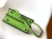 Okify Fendi Small Peekabo ISeeU Green Leather Bag 20x11x15.5cm - 4