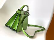 Okify Fendi Small Peekabo ISeeU Green Leather Bag 20x11x15.5cm - 2