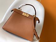 Okify Fendi Medium Peekabo ISeeU Brown Leather Bag 33.5x13x25.5cm - 1