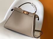 Okify Fendi Medium Peekabo ISeeU Beige Leather Bag 33.5x13x25.5cm - 1