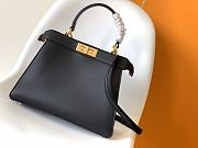 Okify Fendi Medium Peekabo ISeeU Black Leather Bag 33.5x13x25.5cm - 1