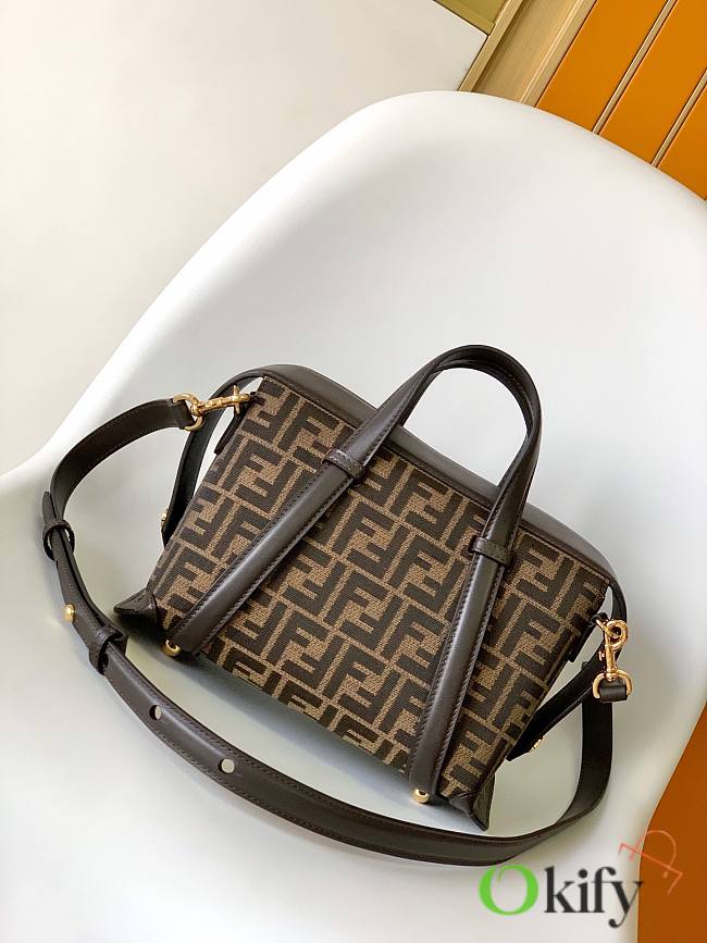 Okify Fendi Medium Boston Bag in jacquard pattern 27.5x17.5x25.5cm - 1