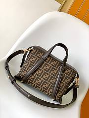 Okify Fendi Medium Boston Bag in jacquard pattern 27.5x17.5x25.5cm - 1