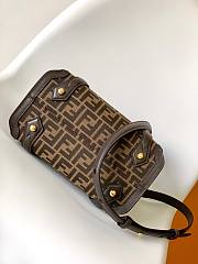 Okify Fendi Medium Boston Bag in jacquard pattern 27.5x17.5x25.5cm - 3