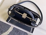 Okify Fendi Peekaboo ISeeU With Contrasting Braids Dark Blue Bag 27x9.5x21cm - 3