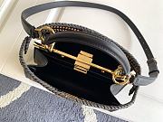 Okify Fendi Peekaboo ISeeU With Contrasting Braids Black Bag 27x9.5x21cm - 2