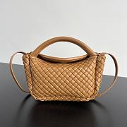 Okify Bottega Veneta Cobble Top Handle Bag in light brown 23x11x8cm  - 1