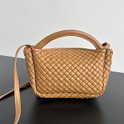 Okify Bottega Veneta Cobble Top Handle Bag in light brown 23x11x8cm  - 3