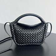 Okify Bottega Veneta Cobble Top Handle Bag in black 23x11x8cm  - 1