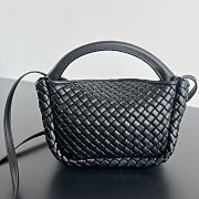 Okify Bottega Veneta Cobble Top Handle Bag in black 23x11x8cm  - 4