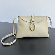 Okify Bottega Veneta Small Liberta MXN 69 000 crossbody bag in cream smooth calf leather with double flap 27.5x16x6cm - 1