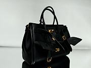 Okify Balenciaga Bel Air Small Carry All Black Bag With Gold Hardware 29.5x20.3x11.9cm - 2