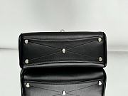 Okify Balenciaga Bel Air Small Carry All Black Bag With Silver Hardware 29.5x20.3x11.9cm - 4