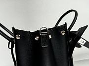 Okify Balenciaga Bel Air Small Carry All Black Bag With Silver Hardware 29.5x20.3x11.9cm - 3