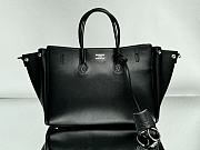 Okify Balenciaga Bel Air Small Carry All Black Bag With Silver Hardware 29.5x20.3x11.9cm - 2