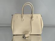 Okify Balenciaga Bel Air Small Carry All White Bag With Silver Hardware 29.5x20.3x11.9cm - 5