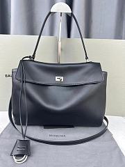 Okify Balenciaga Rodeo Medium Handbag In Black With Silver Hardware 34x11x24cm  - 1