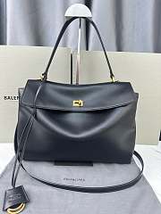 Okify Balenciaga Rodeo Medium Handbag In Black With Gold Hardware 34x11x24cm  - 1