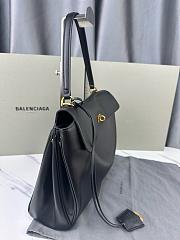 Okify Balenciaga Rodeo Medium Handbag In Black With Gold Hardware 34x11x24cm  - 2