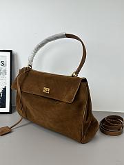 Okify Balenciaga Rodeo Brown Suede Bag 34x11x24cm - 2