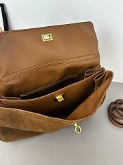 Okify Balenciaga Rodeo Brown Suede Bag 34x11x24cm - 4