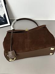 Okify Balenciaga Rodeo Dark Brown Suede Bag 34x11x24cm - 4