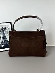 Okify Balenciaga Rodeo Dark Brown Suede Bag 34x11x24cm - 3