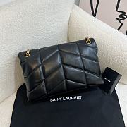 Okify YSL Black Loulou Puffer With Gold Hardware 35x23x13.5cm  - 3