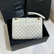 Okify YSL Medium Envelope In Matelasse Lambskin in White 24 x 17.5 x 6 cm - 4