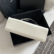 Okify YSL Niki Shopping Bag In White Vintage Leather 33x27x11.5cm - 5