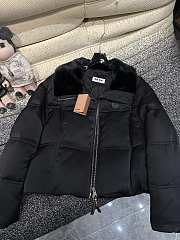 Okify MiuMiu Black Jacket With Mink Collar SML - 1